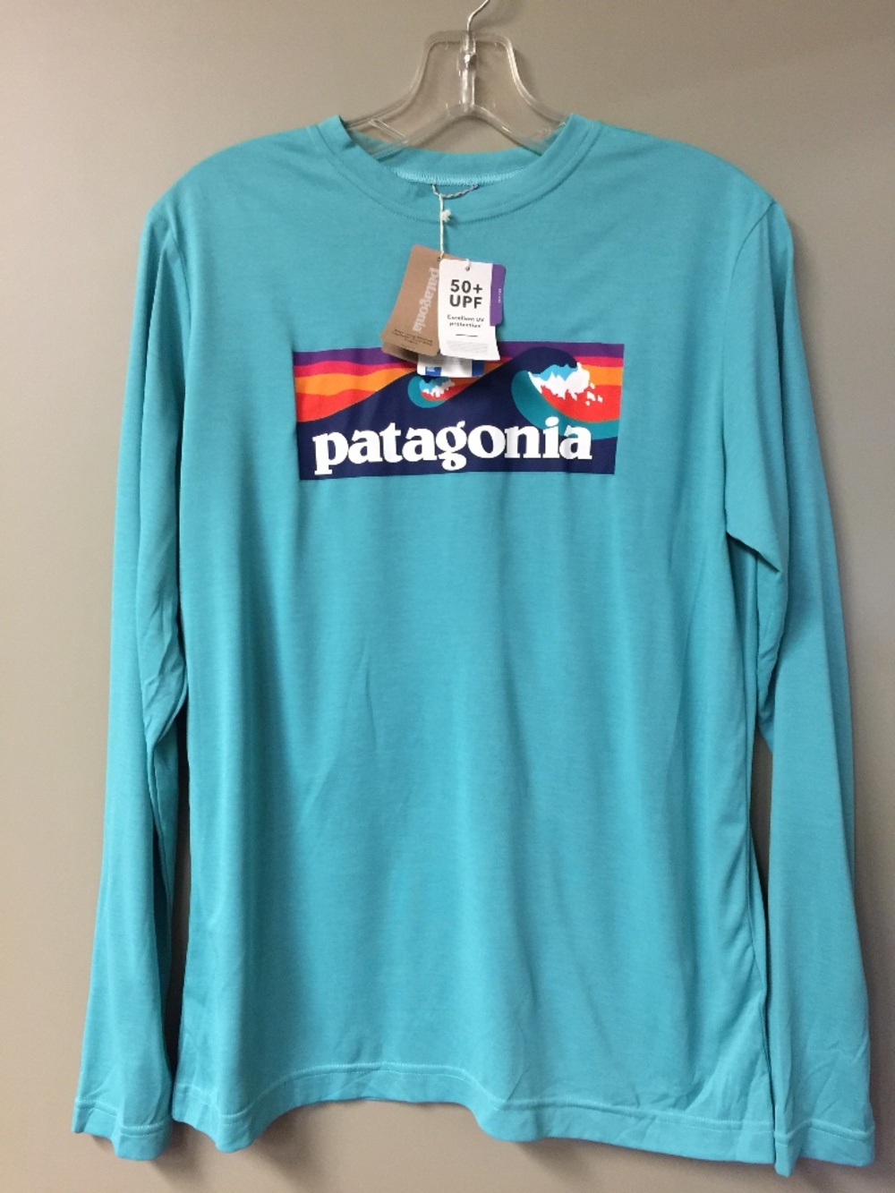 Boy's Long sleeved Capilene Cool Daily T-shirt-Regular Fit-Iggy Blue X Dye